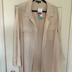 Relaxed tensel long sleeved blouse